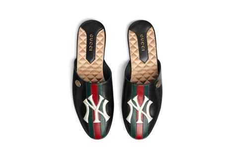 yankee gucci slippers|new york Yankees x Gucci.